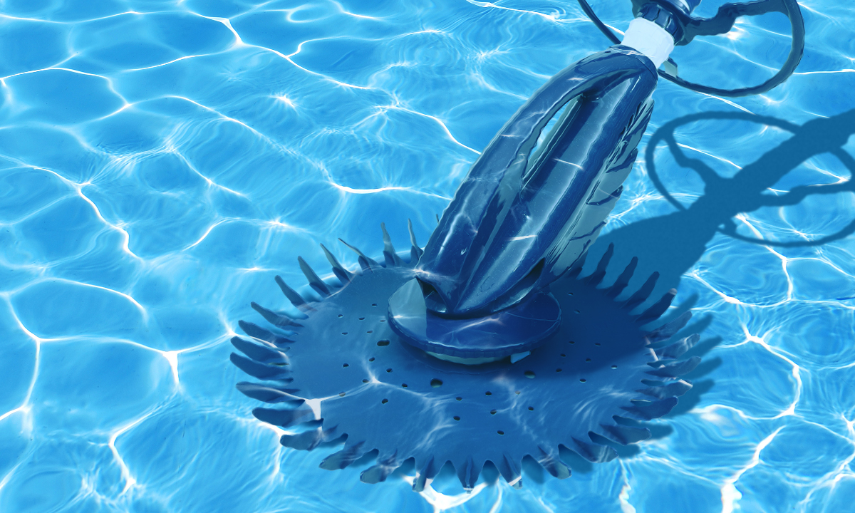 Aqua Buddy An Aquabuddy pool vacuum, submerged.